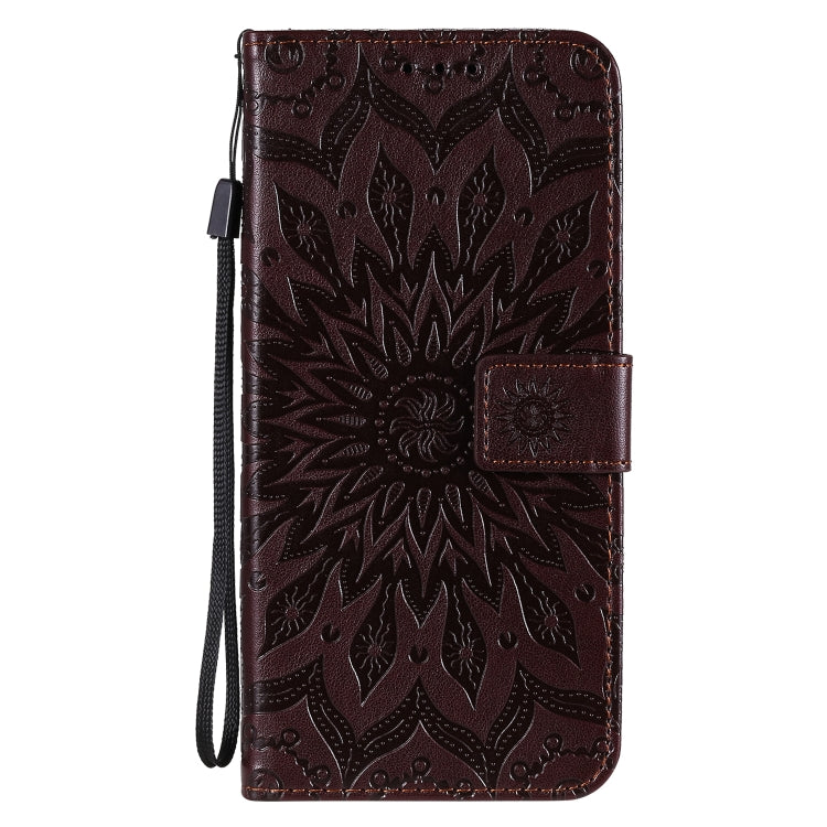 For Huawei Nova 7 SE/P40 Lite 5G Embossed Sunflower Pattern Horizontal Flip PU Leather Case with Holder & Card Slots & Wallet & Lanyard