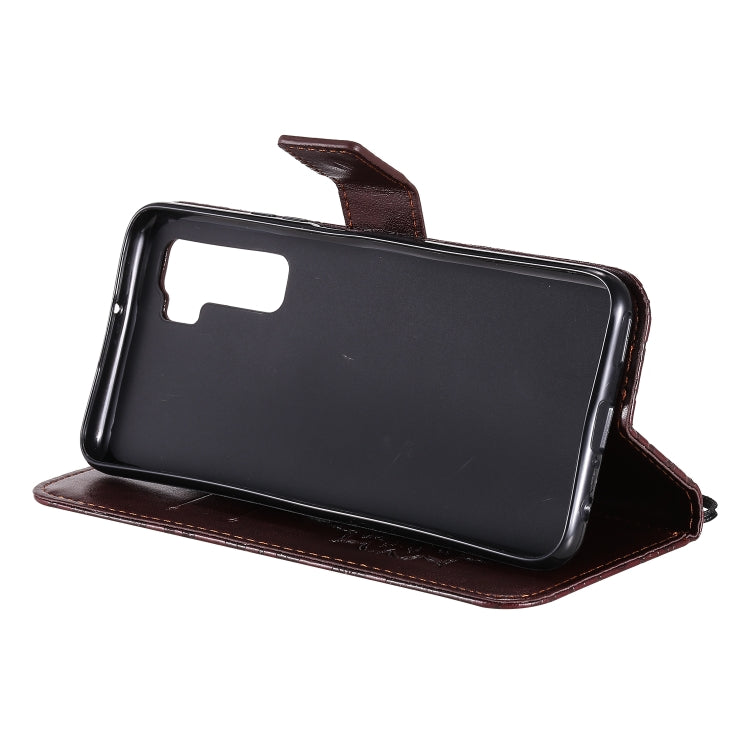 For Huawei Nova 7 SE/P40 Lite 5G Embossed Sunflower Pattern Horizontal Flip PU Leather Case with Holder & Card Slots & Wallet & Lanyard