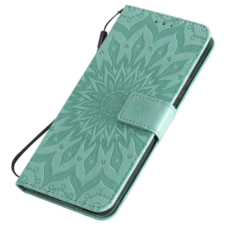 For Huawei Nova 7 5G Embossed Sunflower Pattern Horizontal Flip PU Leather Case with Holder & Card Slots & Wallet & Lanyard