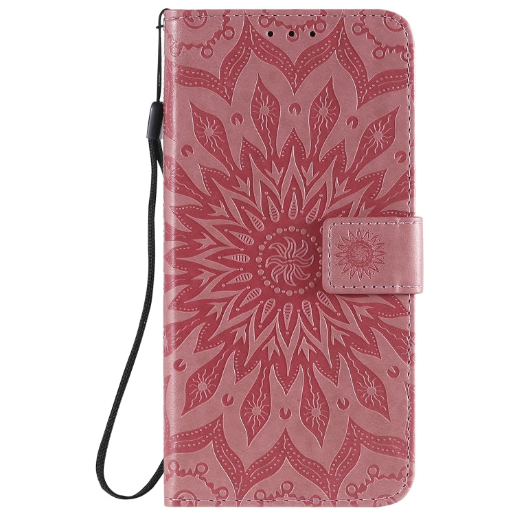 For Huawei Nova 7 5G Embossed Sunflower Pattern Horizontal Flip PU Leather Case with Holder & Card Slots & Wallet & Lanyard