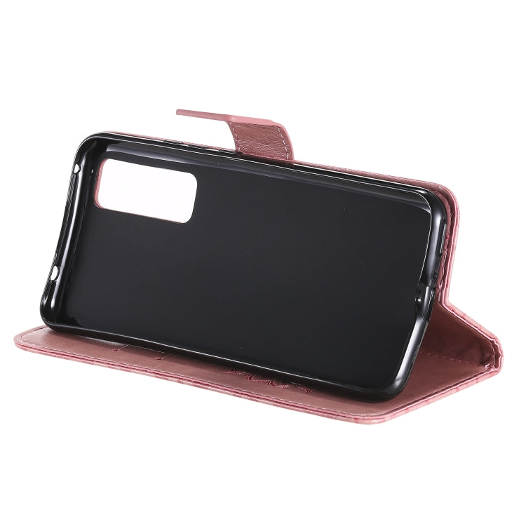 For Huawei Nova 7 5G Embossed Sunflower Pattern Horizontal Flip PU Leather Case with Holder & Card Slots & Wallet & Lanyard