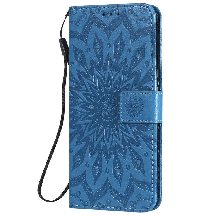 For Huawei Nova 7 5G Embossed Sunflower Pattern Horizontal Flip PU Leather Case with Holder & Card Slots & Wallet & Lanyard