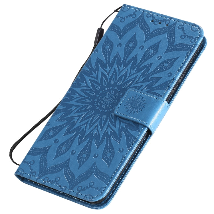 For Huawei Nova 7 5G Embossed Sunflower Pattern Horizontal Flip PU Leather Case with Holder & Card Slots & Wallet & Lanyard