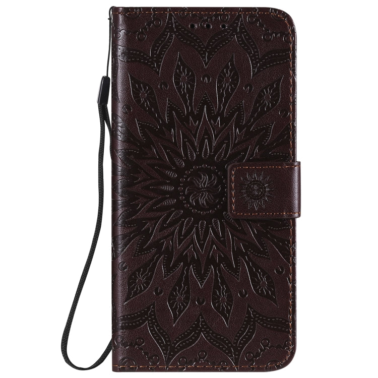 For Huawei Nova 7 5G Embossed Sunflower Pattern Horizontal Flip PU Leather Case with Holder & Card Slots & Wallet & Lanyard