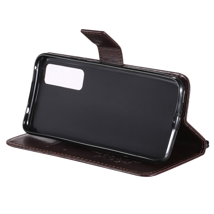 For Huawei Nova 7 5G Embossed Sunflower Pattern Horizontal Flip PU Leather Case with Holder & Card Slots & Wallet & Lanyard