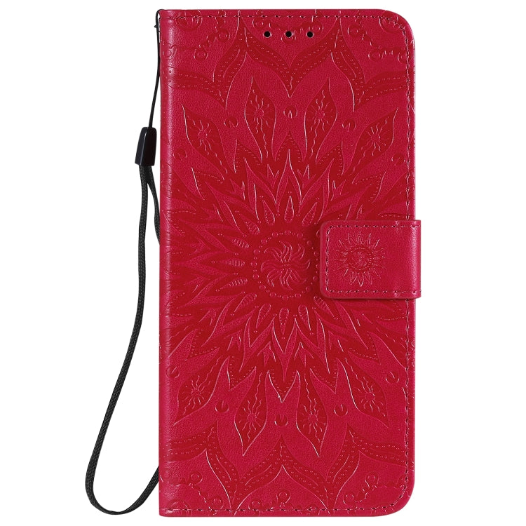 For Huawei Nova 7 5G Embossed Sunflower Pattern Horizontal Flip PU Leather Case with Holder & Card Slots & Wallet & Lanyard