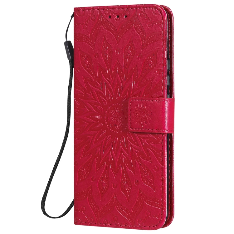 For Huawei Nova 7 5G Embossed Sunflower Pattern Horizontal Flip PU Leather Case with Holder & Card Slots & Wallet & Lanyard