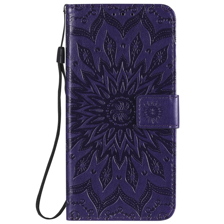 For Huawei Nova 7 5G Embossed Sunflower Pattern Horizontal Flip PU Leather Case with Holder & Card Slots & Wallet & Lanyard