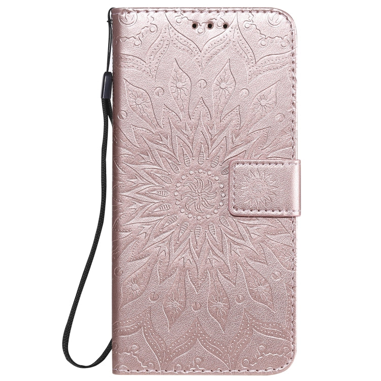For Huawei Nova 7 5G Embossed Sunflower Pattern Horizontal Flip PU Leather Case with Holder & Card Slots & Wallet & Lanyard