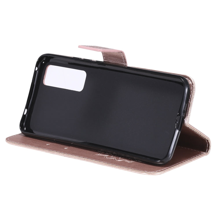 For Huawei Nova 7 5G Embossed Sunflower Pattern Horizontal Flip PU Leather Case with Holder & Card Slots & Wallet & Lanyard