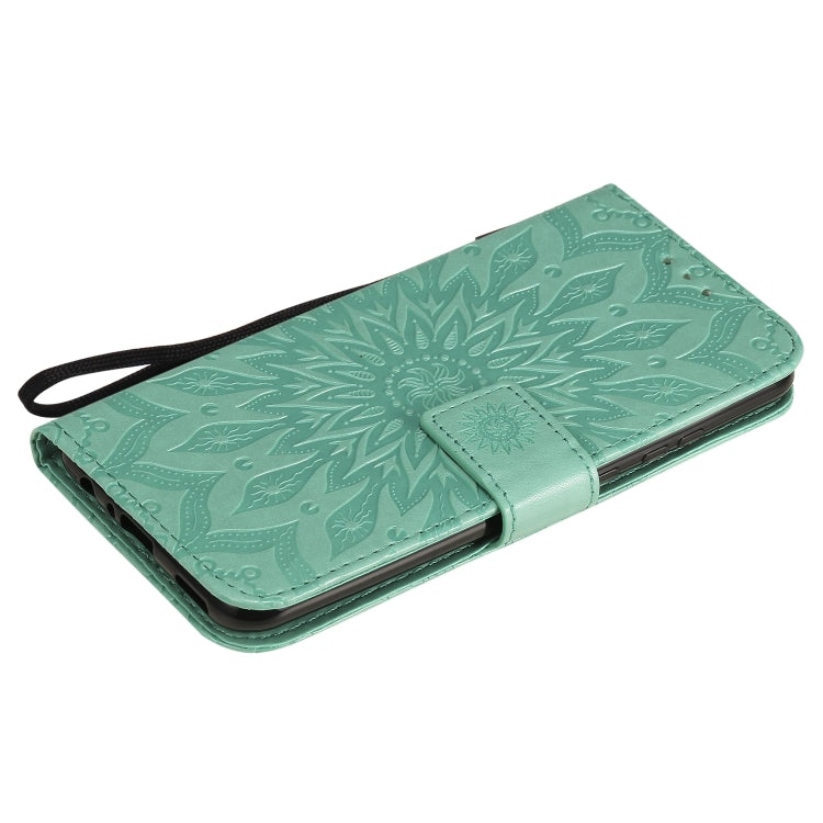 For Huawei P smart 2020 Embossed Sunflower Pattern Horizontal Flip PU Leather Case with Holder & Card Slots & Wallet & Lanyard