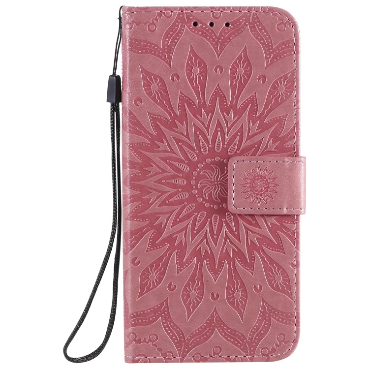 For Huawei P smart 2020 Embossed Sunflower Pattern Horizontal Flip PU Leather Case with Holder & Card Slots & Wallet & Lanyard