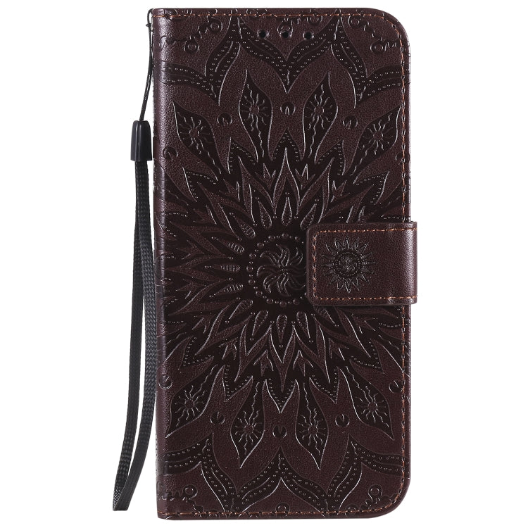 For Huawei P smart 2020 Embossed Sunflower Pattern Horizontal Flip PU Leather Case with Holder & Card Slots & Wallet & Lanyard