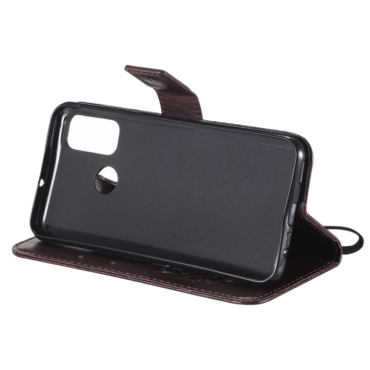 For Huawei P smart 2020 Embossed Sunflower Pattern Horizontal Flip PU Leather Case with Holder & Card Slots & Wallet & Lanyard