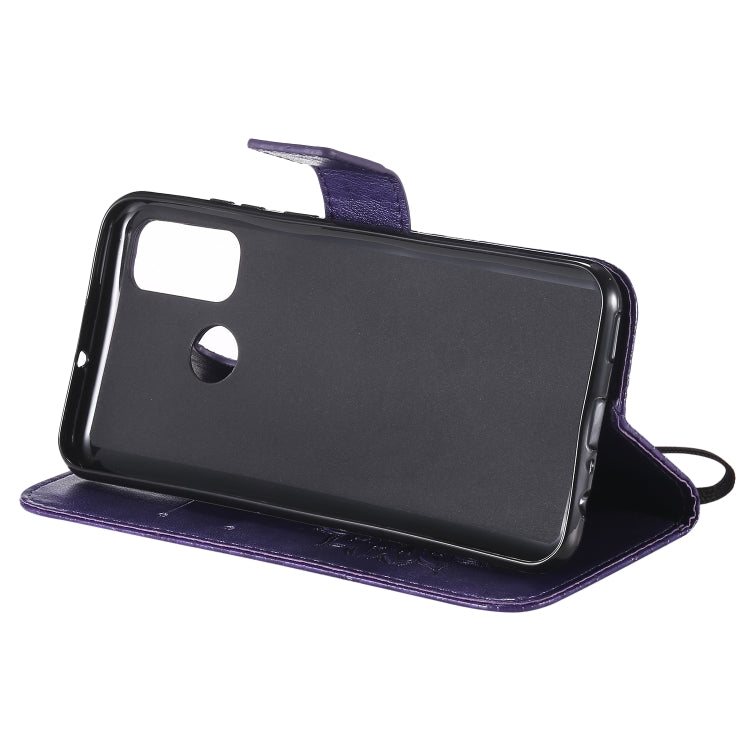 For Huawei P smart 2020 Embossed Sunflower Pattern Horizontal Flip PU Leather Case with Holder & Card Slots & Wallet & Lanyard