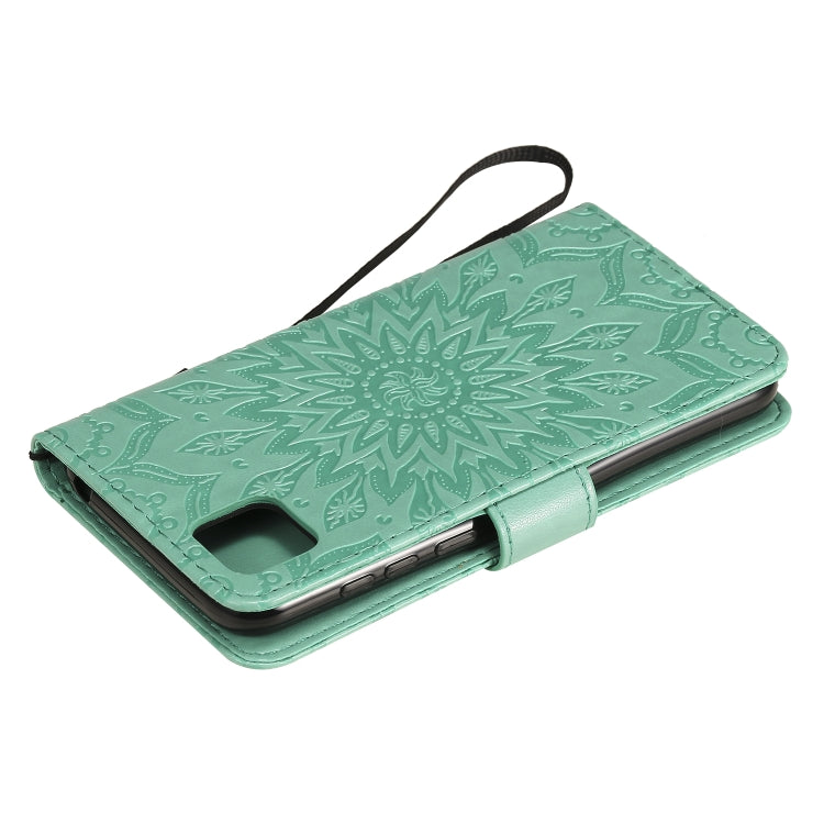 For Huawei Y5p/Honor 9S Embossed Sunflower Pattern Horizontal Flip PU Leather Case with Holder & Card Slots & Wallet & Lanyard