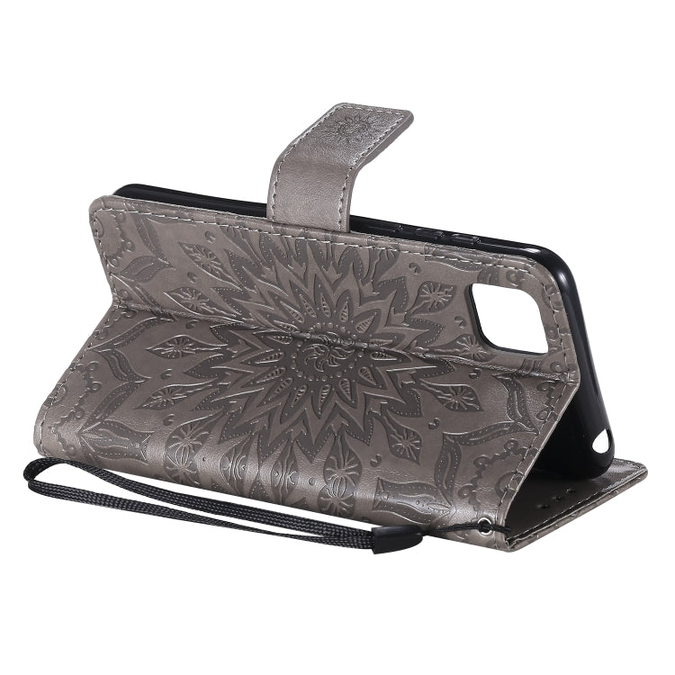 For Huawei Y5p/Honor 9S Embossed Sunflower Pattern Horizontal Flip PU Leather Case with Holder & Card Slots & Wallet & Lanyard