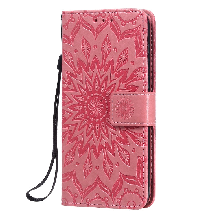 For Huawei Y5p/Honor 9S Embossed Sunflower Pattern Horizontal Flip PU Leather Case with Holder & Card Slots & Wallet & Lanyard