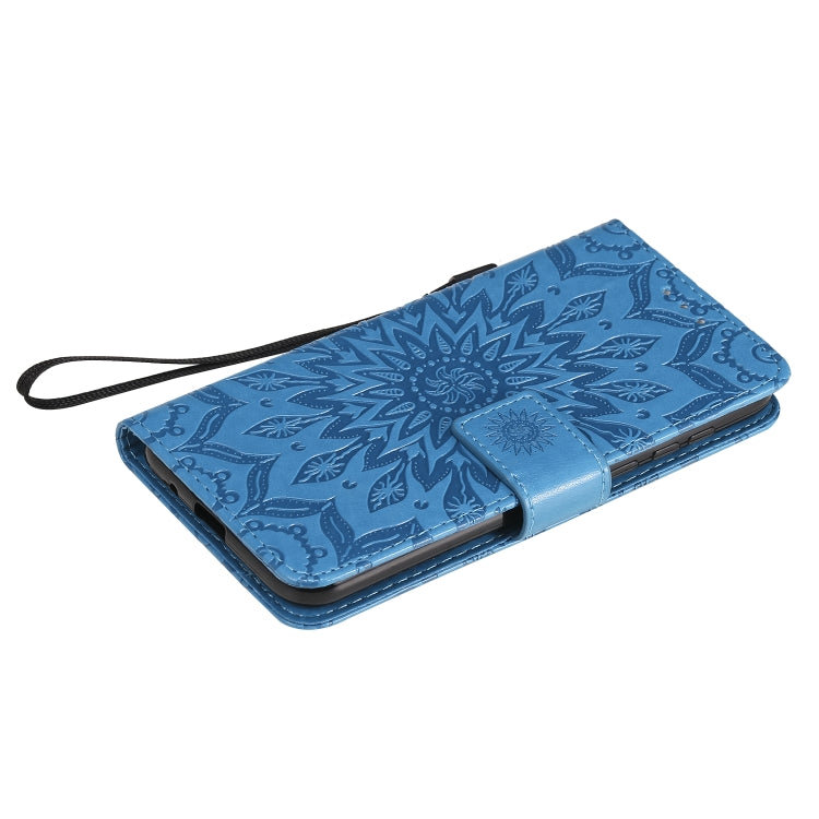 For Huawei Y5p/Honor 9S Embossed Sunflower Pattern Horizontal Flip PU Leather Case with Holder & Card Slots & Wallet & Lanyard