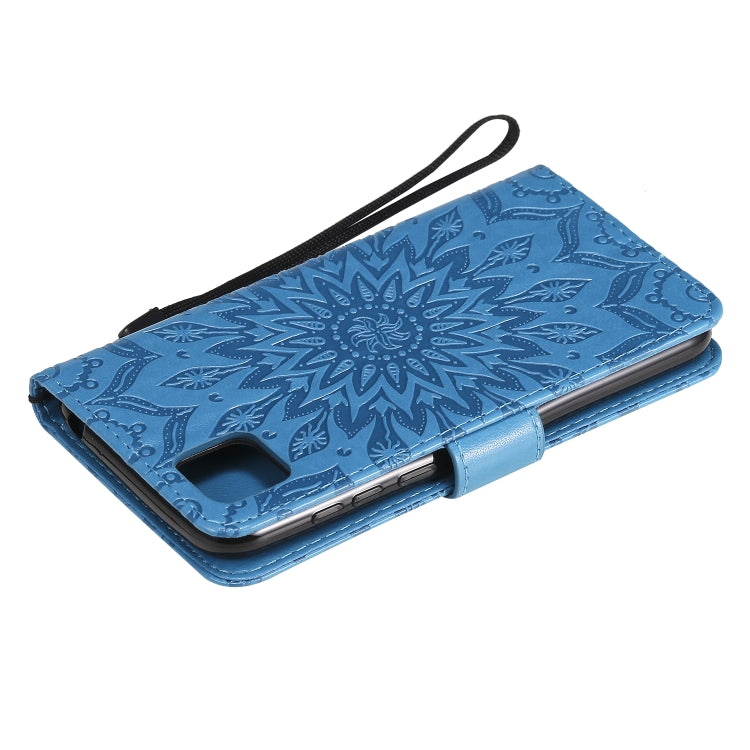 For Huawei Y5p/Honor 9S Embossed Sunflower Pattern Horizontal Flip PU Leather Case with Holder & Card Slots & Wallet & Lanyard