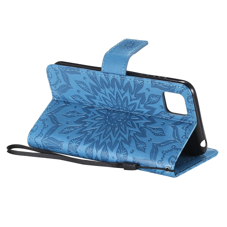 For Huawei Y5p/Honor 9S Embossed Sunflower Pattern Horizontal Flip PU Leather Case with Holder & Card Slots & Wallet & Lanyard