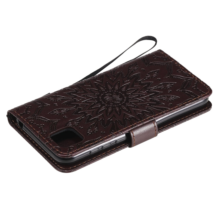 For Huawei Y5p/Honor 9S Embossed Sunflower Pattern Horizontal Flip PU Leather Case with Holder & Card Slots & Wallet & Lanyard