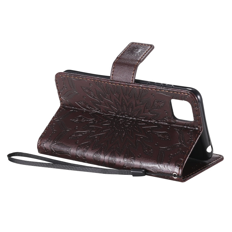 For Huawei Y5p/Honor 9S Embossed Sunflower Pattern Horizontal Flip PU Leather Case with Holder & Card Slots & Wallet & Lanyard