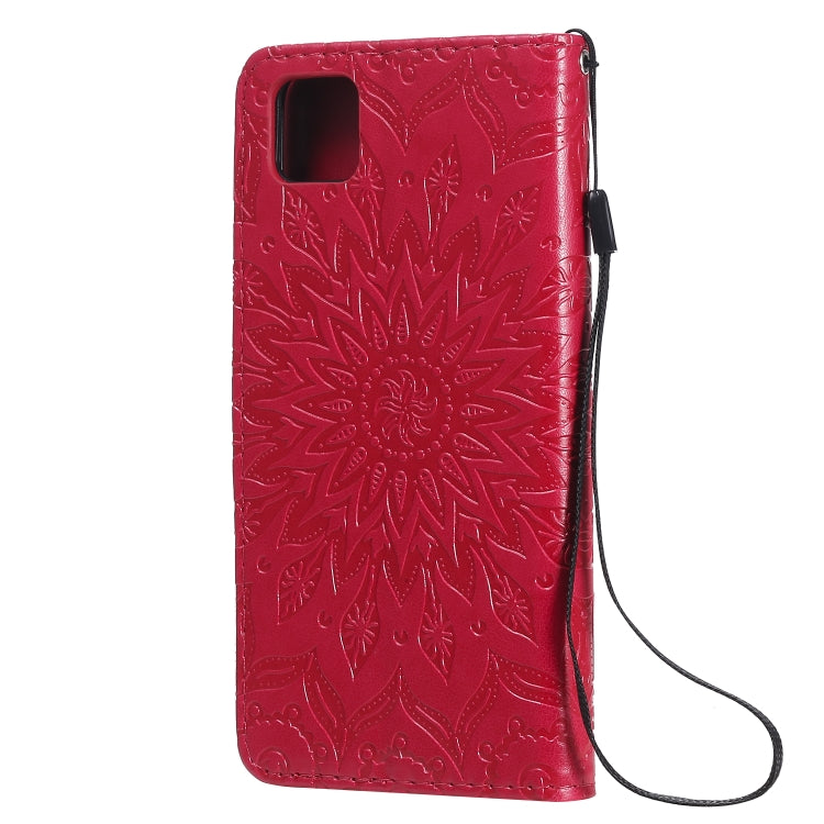 For Huawei Y5p/Honor 9S Embossed Sunflower Pattern Horizontal Flip PU Leather Case with Holder & Card Slots & Wallet & Lanyard