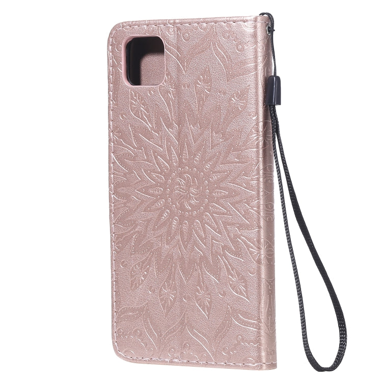 For Huawei Y5p/Honor 9S Embossed Sunflower Pattern Horizontal Flip PU Leather Case with Holder & Card Slots & Wallet & Lanyard