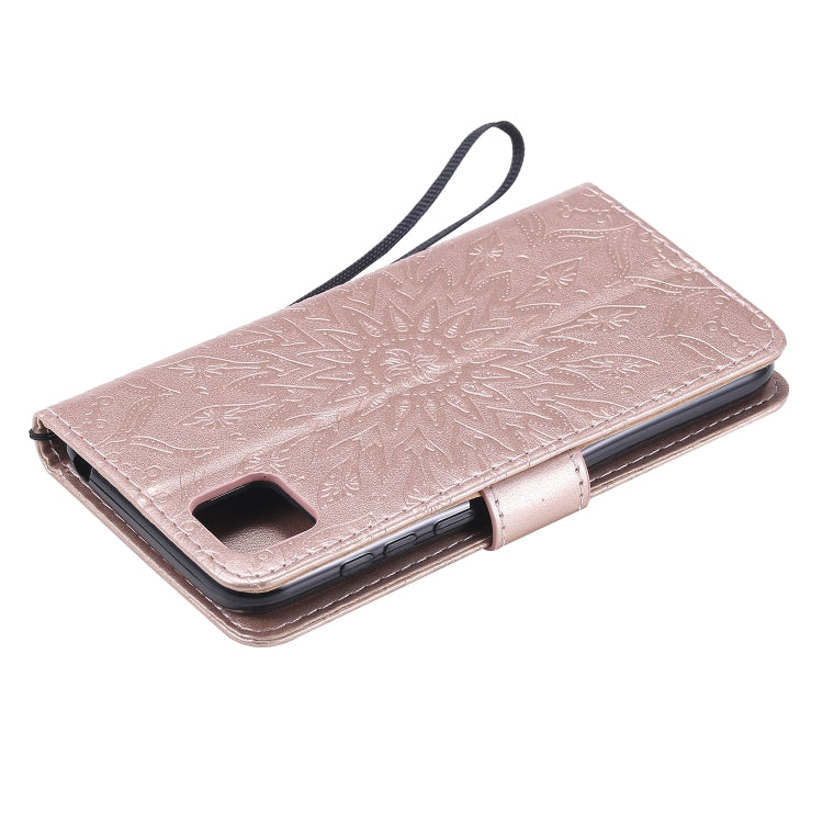 For Huawei Y5p/Honor 9S Embossed Sunflower Pattern Horizontal Flip PU Leather Case with Holder & Card Slots & Wallet & Lanyard