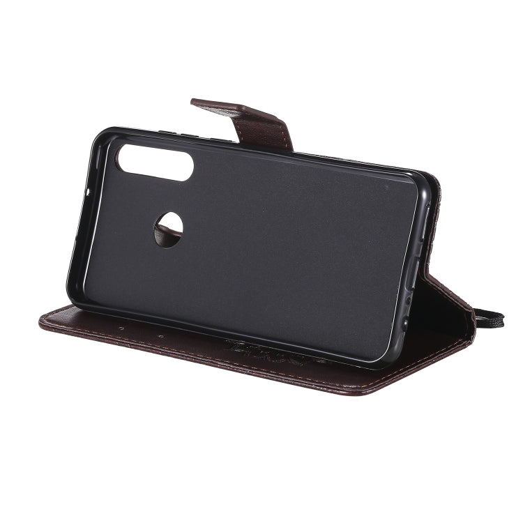 For Huawei Y6p Embossed Sunflower Pattern Horizontal Flip PU Leather Case with Holder & Card Slots & Wallet & Lanyard