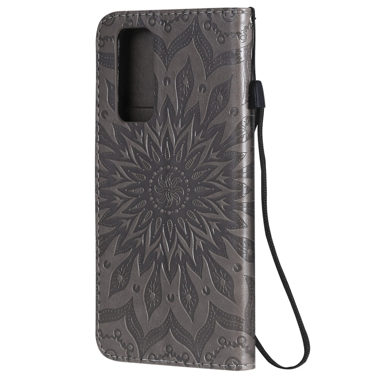 For Huawei Honor 30 Pro Embossed Sunflower Pattern Horizontal Flip PU Leather Case with Holder & Card Slots & Wallet & Lanyard