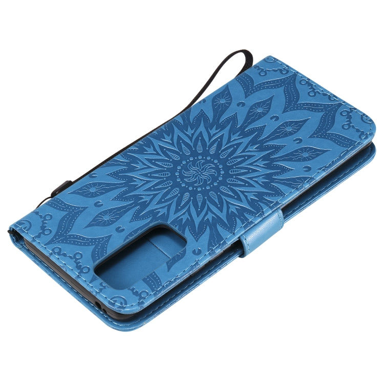 For Huawei Honor 30 Pro Embossed Sunflower Pattern Horizontal Flip PU Leather Case with Holder & Card Slots & Wallet & Lanyard