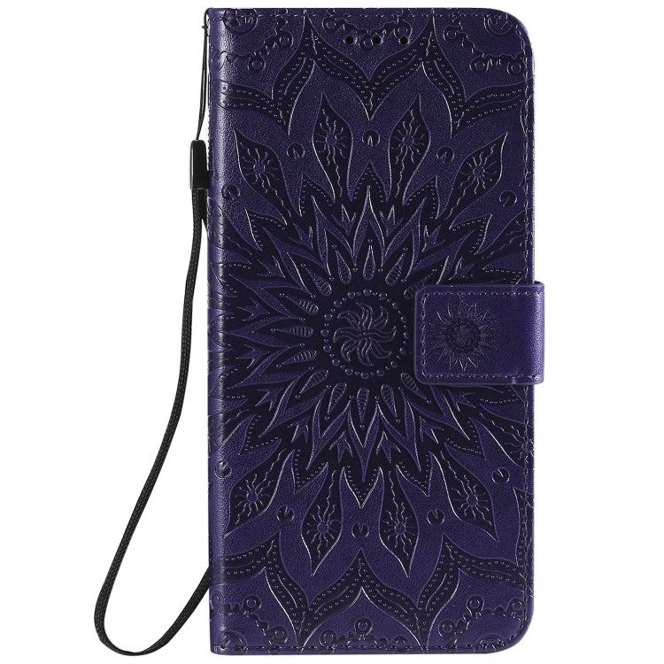 For Huawei Honor 30 Pro Embossed Sunflower Pattern Horizontal Flip PU Leather Case with Holder & Card Slots & Wallet & Lanyard