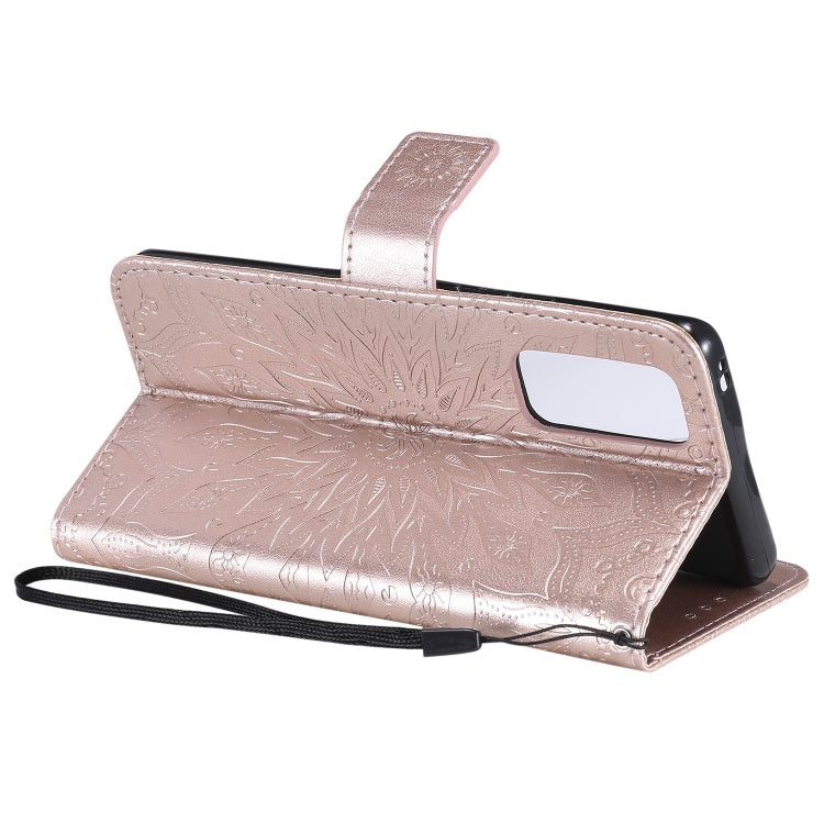 For Huawei Honor 30 Pro Embossed Sunflower Pattern Horizontal Flip PU Leather Case with Holder & Card Slots & Wallet & Lanyard