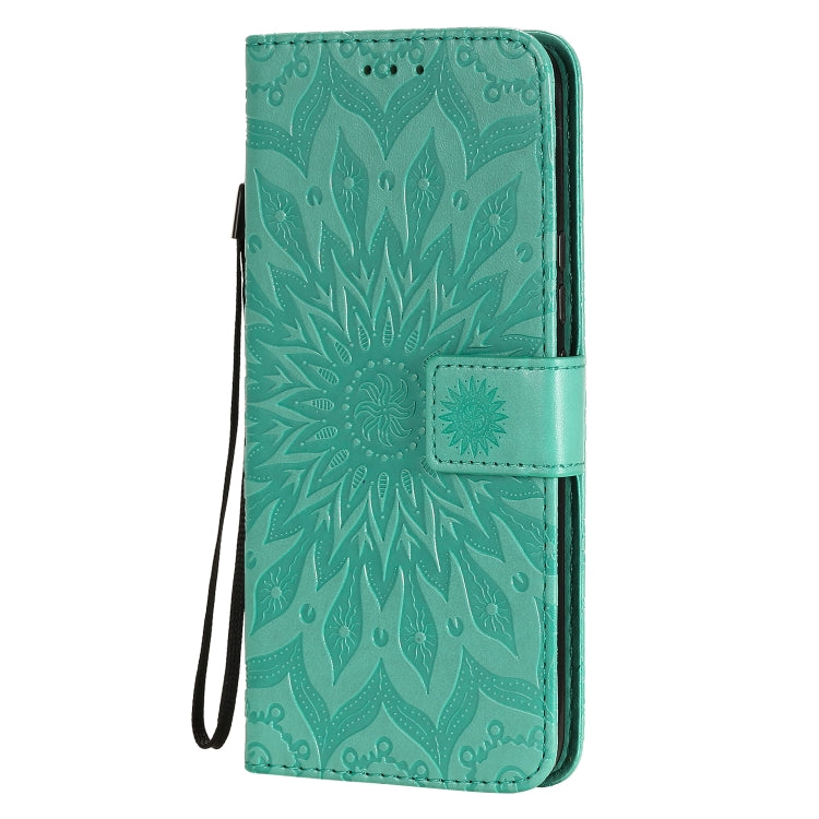 For Huawei Honor 30 Embossed Sunflower Pattern Horizontal Flip PU Leather Case with Holder & Card Slots & Wallet & Lanyard