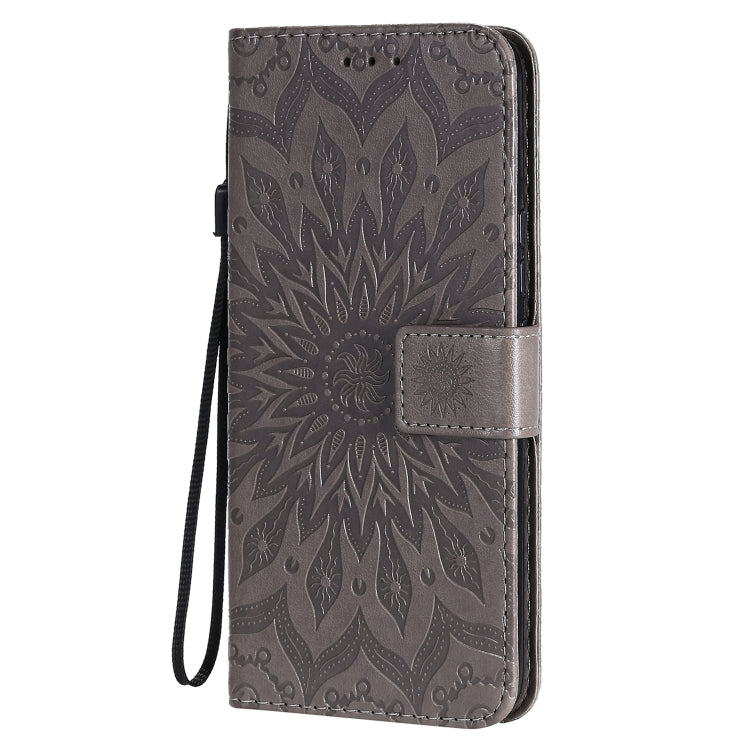 For Huawei Honor 30 Embossed Sunflower Pattern Horizontal Flip PU Leather Case with Holder & Card Slots & Wallet & Lanyard