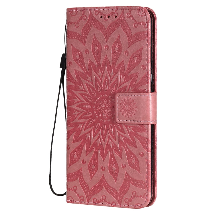 For Huawei Honor 30 Embossed Sunflower Pattern Horizontal Flip PU Leather Case with Holder & Card Slots & Wallet & Lanyard