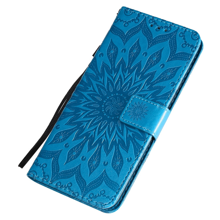 For Huawei Honor 30 Embossed Sunflower Pattern Horizontal Flip PU Leather Case with Holder & Card Slots & Wallet & Lanyard