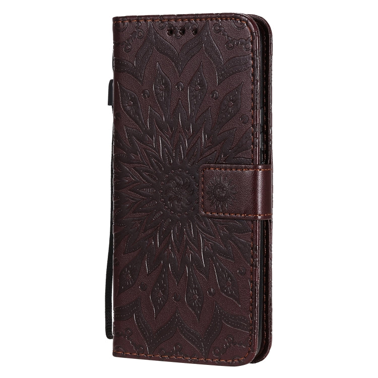 For Huawei Honor 30 Embossed Sunflower Pattern Horizontal Flip PU Leather Case with Holder & Card Slots & Wallet & Lanyard