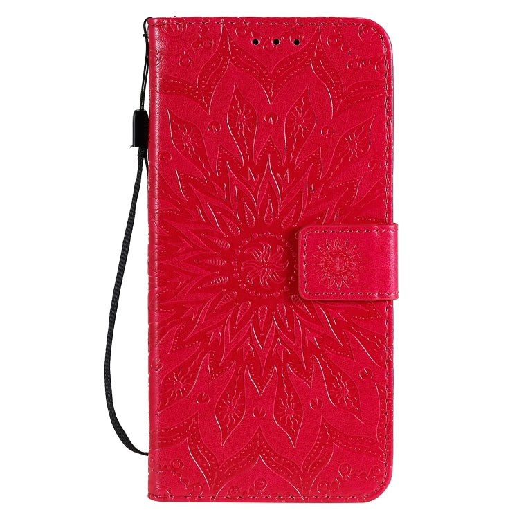 For Huawei Honor 30 Embossed Sunflower Pattern Horizontal Flip PU Leather Case with Holder & Card Slots & Wallet & Lanyard