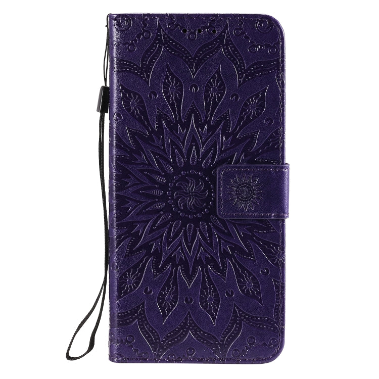 For Huawei Honor 30 Embossed Sunflower Pattern Horizontal Flip PU Leather Case with Holder & Card Slots & Wallet & Lanyard