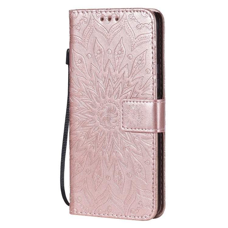 For Huawei Honor 30 Embossed Sunflower Pattern Horizontal Flip PU Leather Case with Holder & Card Slots & Wallet & Lanyard