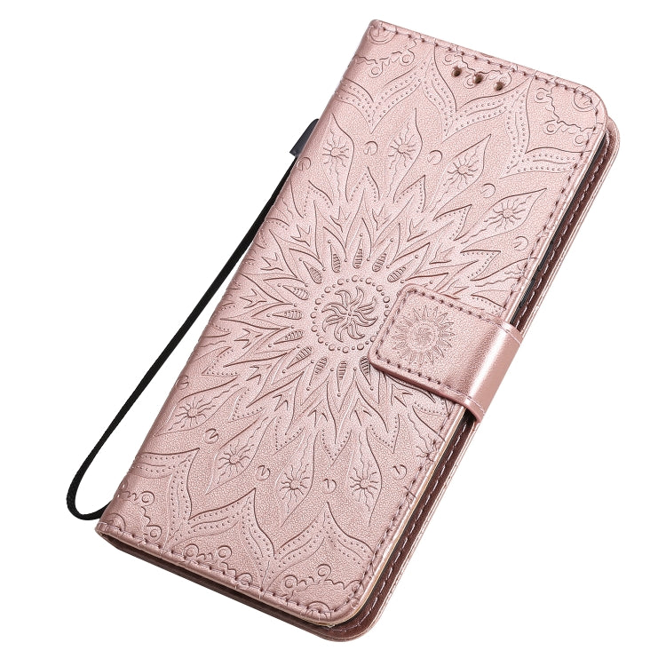 For Huawei Honor 30 Embossed Sunflower Pattern Horizontal Flip PU Leather Case with Holder & Card Slots & Wallet & Lanyard