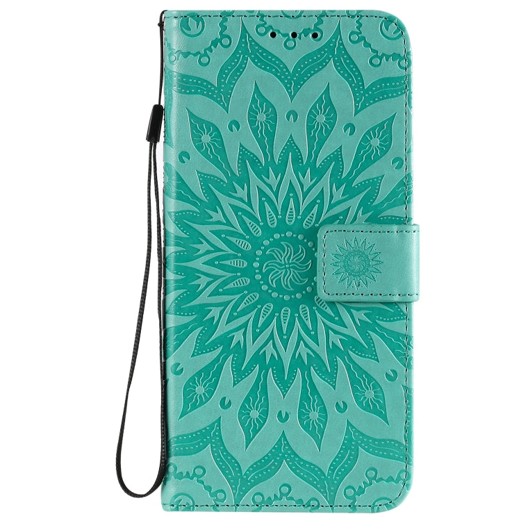 For Samsung Galaxy A71 5G Embossed Sunflower Pattern Horizontal Flip PU Leather Case with Holder & Card Slots & Wallet & Lanyard