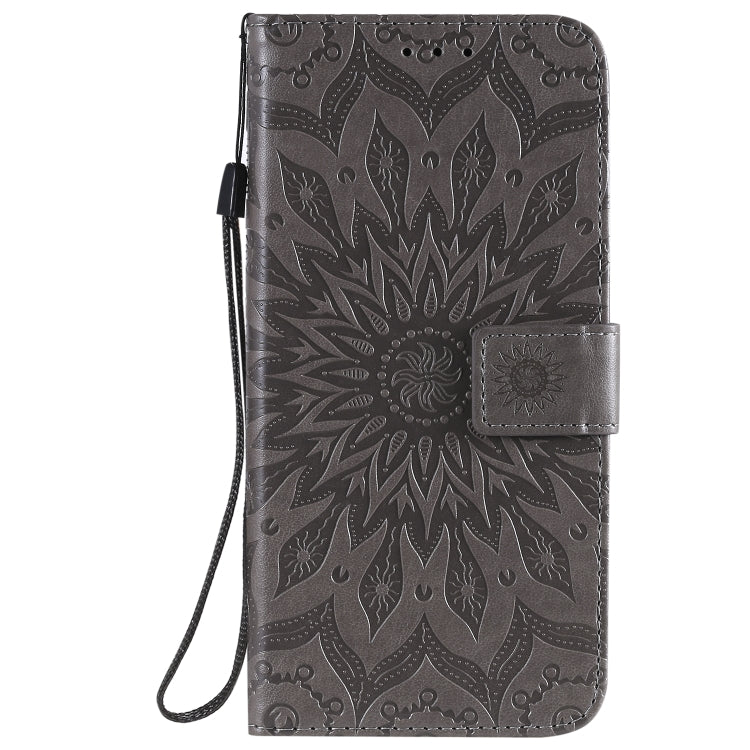 For Samsung Galaxy A71 5G Embossed Sunflower Pattern Horizontal Flip PU Leather Case with Holder & Card Slots & Wallet & Lanyard