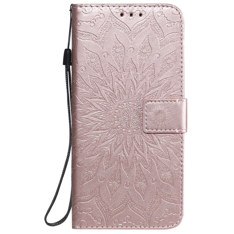 For Samsung Galaxy A71 5G Embossed Sunflower Pattern Horizontal Flip PU Leather Case with Holder & Card Slots & Wallet & Lanyard