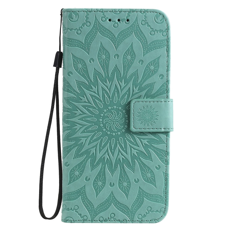 For Samsung Galaxy A11 Embossed Sunflower Pattern Horizontal Flip PU Leather Case with Holder & Card Slots & Wallet & Lanyard