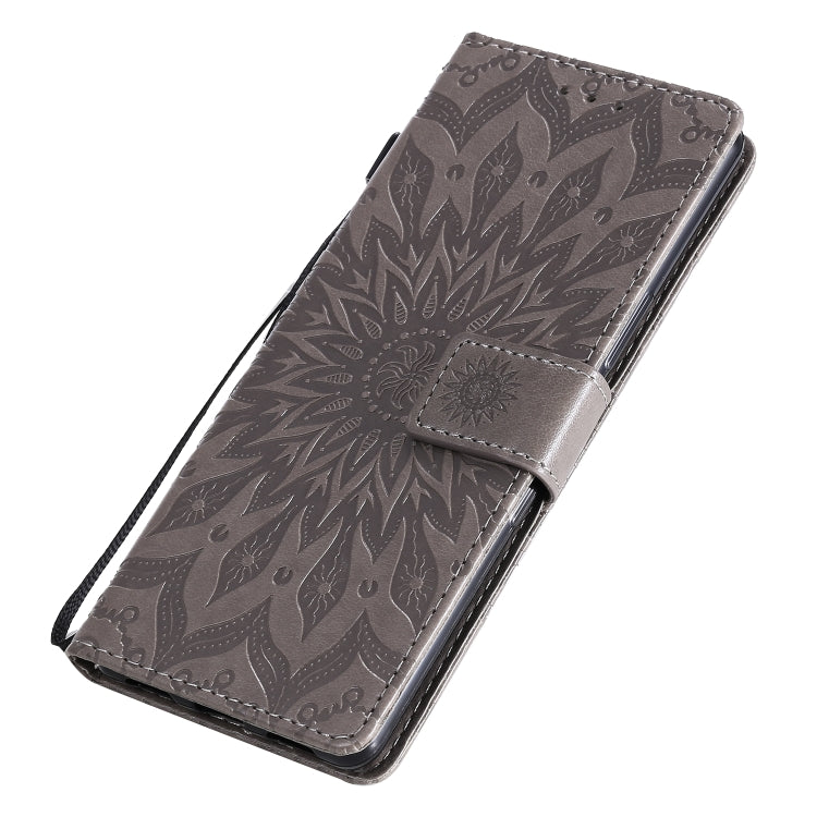 For Sony Xperia L4 Embossed Sunflower Pattern Horizontal Flip PU Leather Case with Holder & Card Slots & Wallet & Lanyard