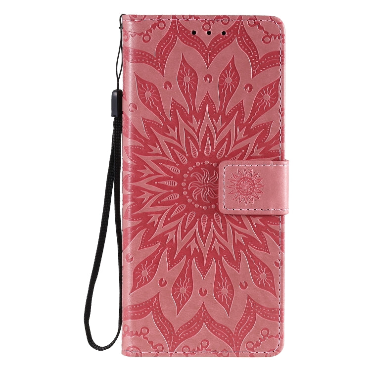For Sony Xperia L4 Embossed Sunflower Pattern Horizontal Flip PU Leather Case with Holder & Card Slots & Wallet & Lanyard